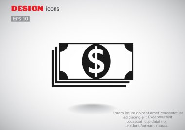 Dolar web simgesi yığını 