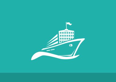 Dalga web simgesi üzerinde gemi