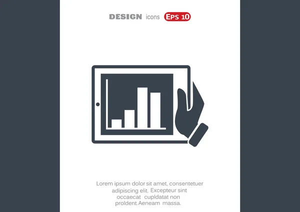 Tableta digital icono web simple — Archivo Imágenes Vectoriales