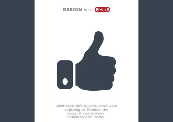 Pulgar encima del icono web — Archivo Imágenes Vectoriales