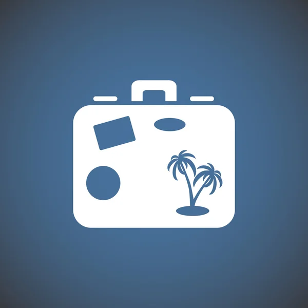 Valise touristique simple icône web — Image vectorielle
