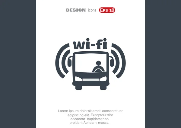 Wi-Fi en el cartel del autobús — Archivo Imágenes Vectoriales