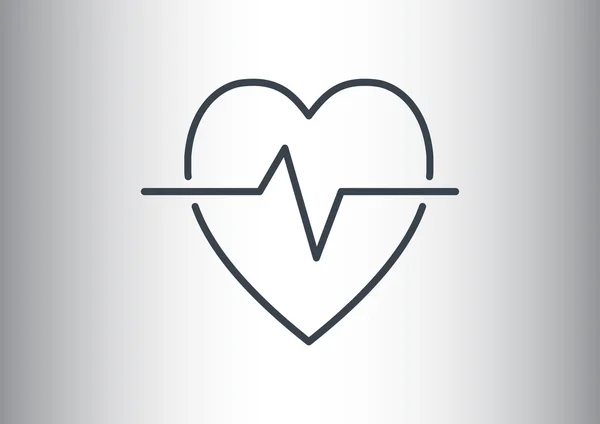 Symbole cardiologie icône simple — Image vectorielle