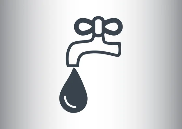 Βρύση με σταγόνα νερό — Διανυσματικό Αρχείο