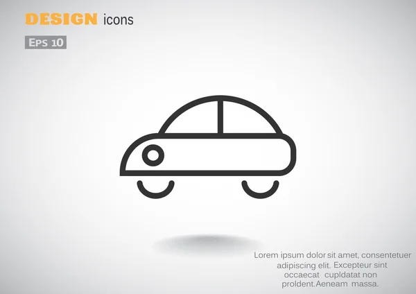 Eenvoudige auto web pictogram — Stockvector