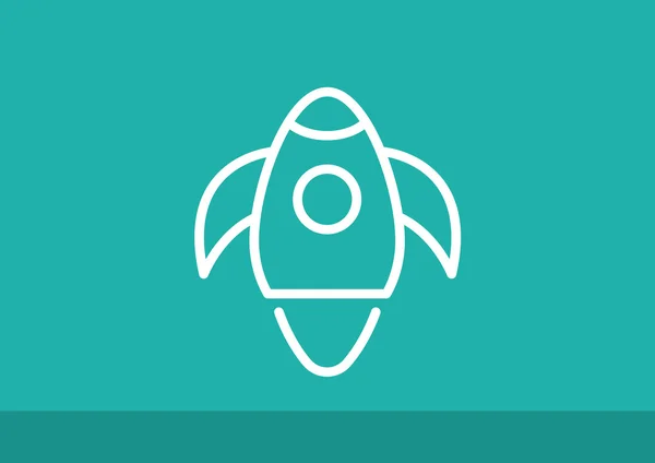 Simple rocket web icon — Stock Vector