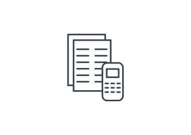 Basit hesap makinesi işareti simgesi