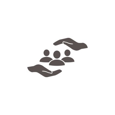 Grup insanlar ve eller web simgesinin