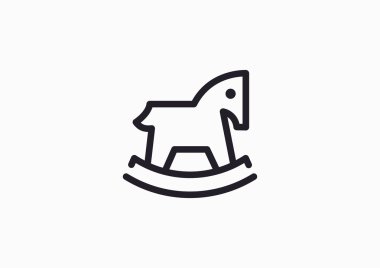 Çocuk oyuncak at web simgesi 