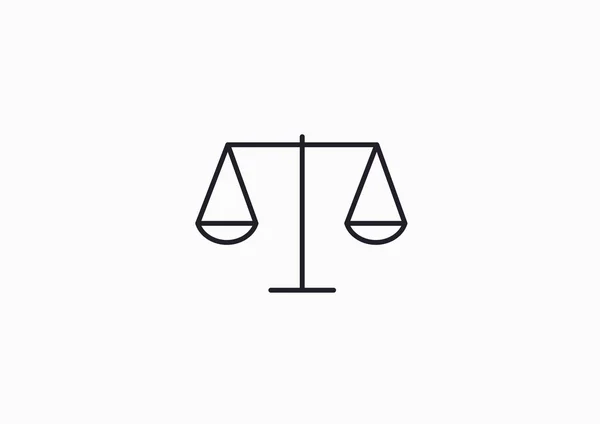 Szalę sprawiedliwości prosty tkanina ikona — Wektor stockowy