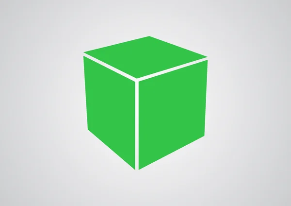 Semplice icona web cubo — Vettoriale Stock