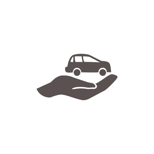 Icono web de seguro de coche — Vector de stock