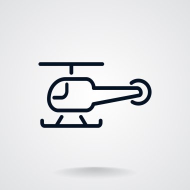 Basit helikopter web simgesi 