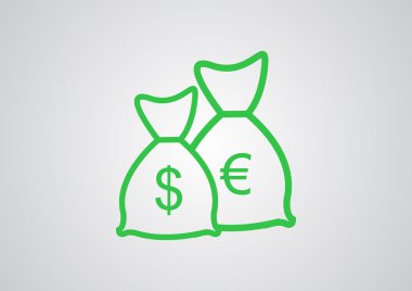 Para çantaları simgesi