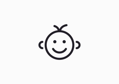 Mutlu bir çocuk yüzü doodle 