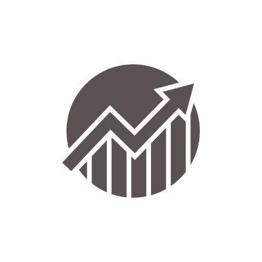 Grafik simgesi üzerinde Eğri ok 