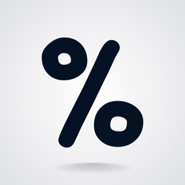 Basit yüzde simgesi simgesi 