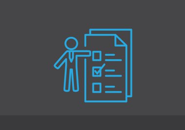 İşadamı denetim listesi simgesi