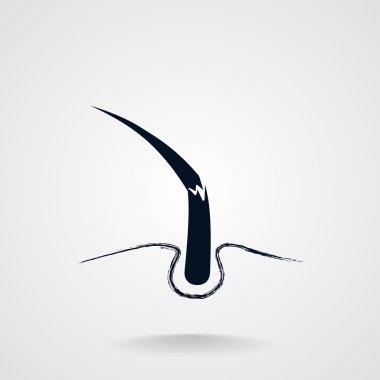 Hasarlı saçın web simgesi