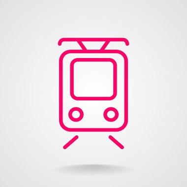 Basit tramvay web simgesi 
