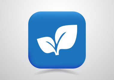 Yaprakları basit organik kavramı, anahat vektör çizim