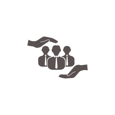 Grup insanlar ve eller web simgesinin