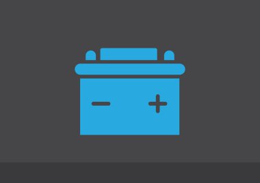 Basit araba pil web simgesi 