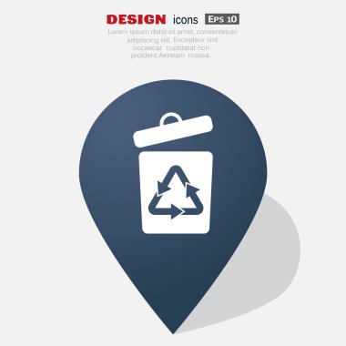 Atık kutusu basit web simgesi 