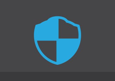 Basit kalkan web simgesi 