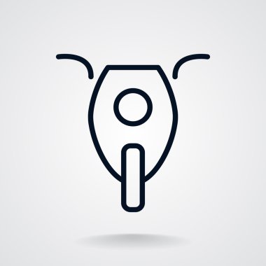Basit motosiklet web simgesi 