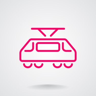 Basit tramvay web simgesi 