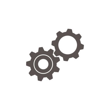 Yuvarlak vites basit simgesi 