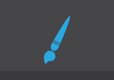 Basit fırça web simgesi 