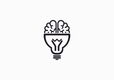 Ampul simgesi olan beyin 