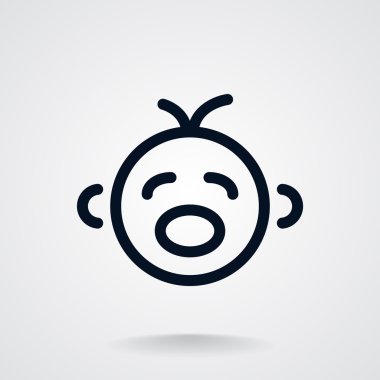 Ağlayan bebek siluet 