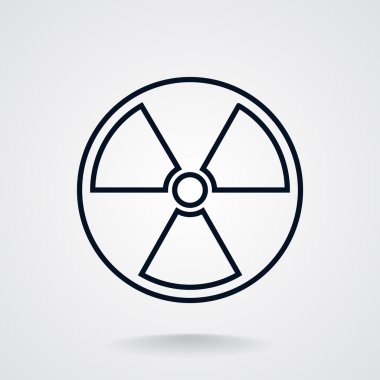 Bir radyasyon işaret basit simgesi