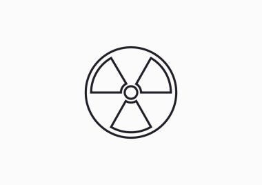 Bir radyasyon işaret basit simgesi