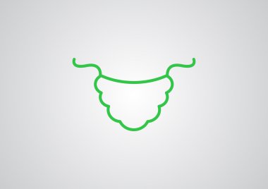 Bebek önlüğü çizgisi simgesi