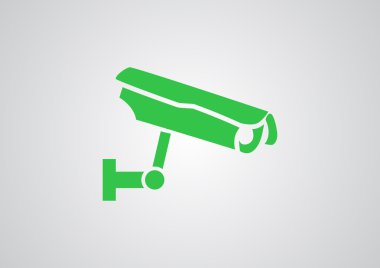 Gözetim kamera basit simgesi 