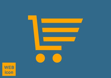 Alışveriş sepeti basit web simgesi
