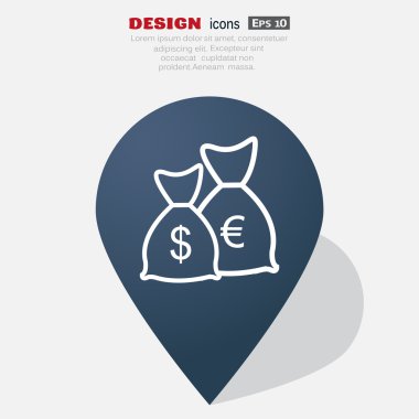 Para çantaları simgesi