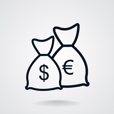 Para çantaları simgesi