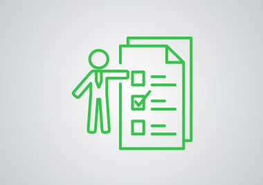 İşadamı denetim listesi simgesi