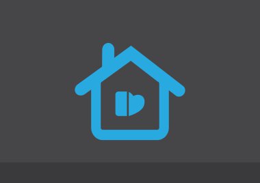 Basit ev işareti simgesi