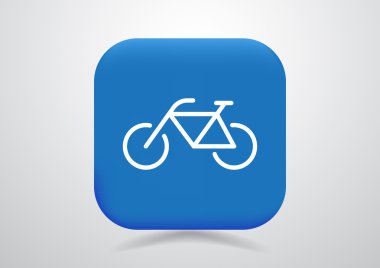 Bisiklet basit web simgesi 