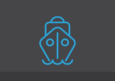 Dalga web simgesi üzerinde gemi