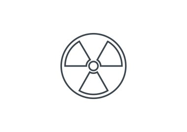 Bir radyasyon işaret basit simgesi