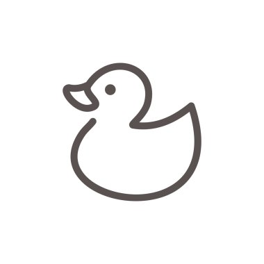 Oyuncak ördek yavrusu anahat web simgesi