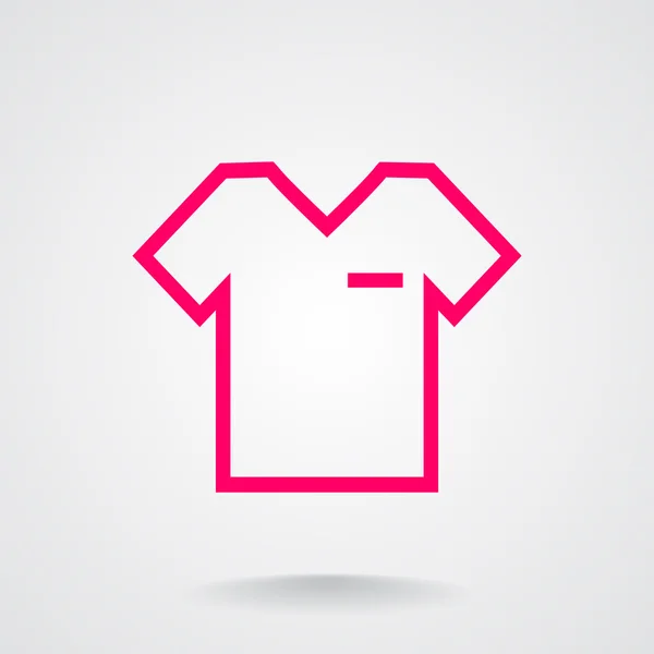 Icône simple du signe T-shirt — Image vectorielle