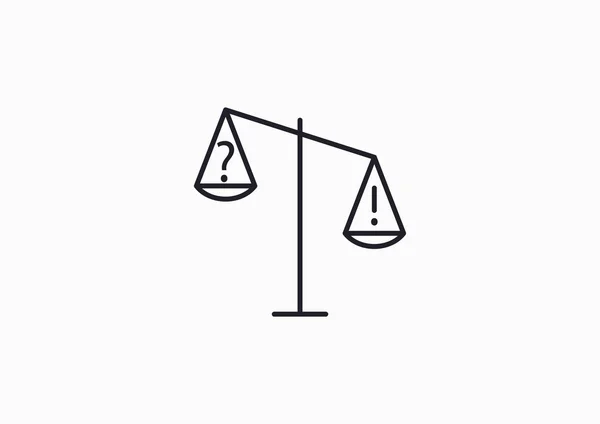 Scales of justice simple web icon — Stock Vector